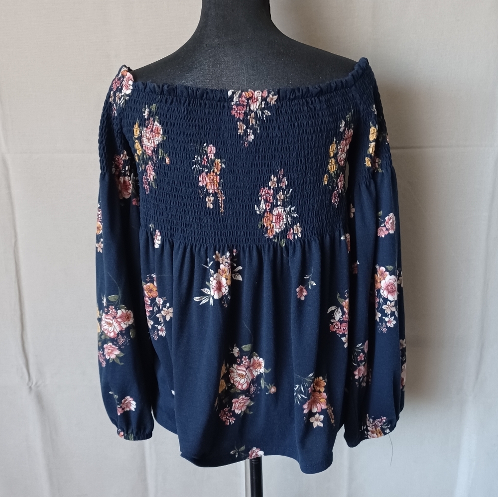 Xhilaration Smoked Floral Top - Picture 5 of 7